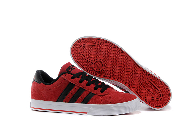 Men's/Women's Adidas NEO SE Daily Vulc Suede Shoes University Red/Core Black F39079