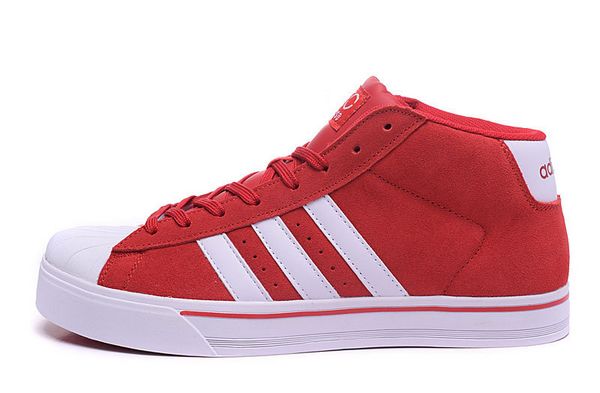 Men's Adidas Classic NEO High Tops Shoes Red White F98985