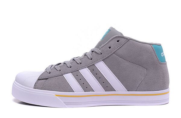 Men's Adidas Classic NEO High Tops Shoes Grey White F98984