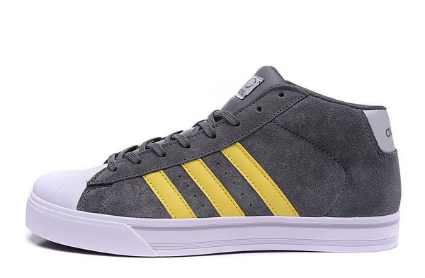 Men's Adidas Classic NEO High Tops Shoes Grey Yellow F98983