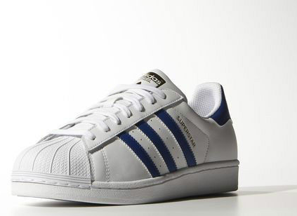 Men's/Women's Adidas Originals Superstar Foundation Shoes Running White Ftw/Blue/Running White B27141