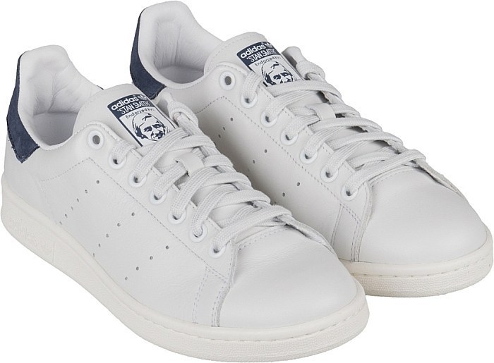 Men's/Women's Adidas Originals Stan Smith Shoes Neo White/Neo White/New Navy D67362