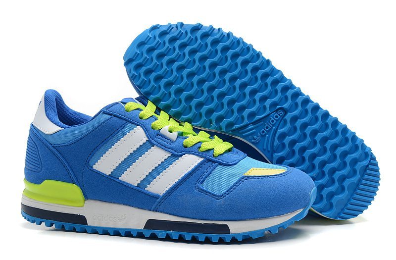 Women's Adidas Originals ZX 700 Shoes Royal Blue/Running White/Fluorescent Green G23281