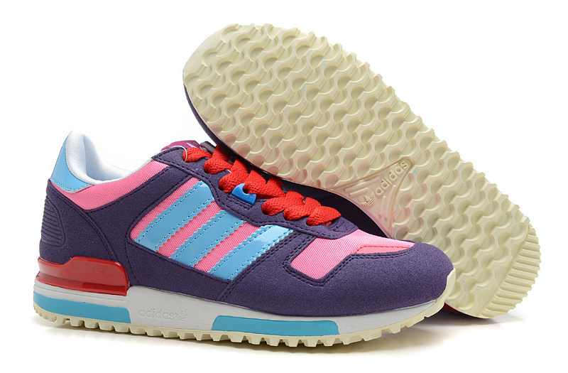 Women's Adidas Originals ZX 700 Shoes Purple/Light Blue/Pink/University Red G23283