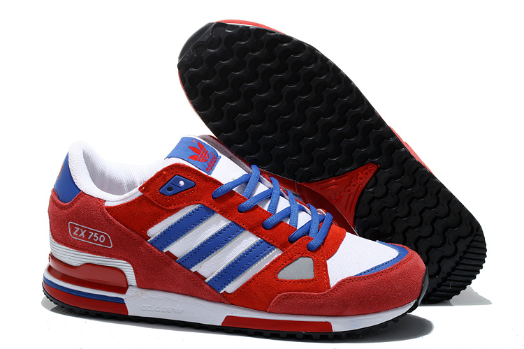 Men's/Women's Adidas Originals ZX 750 Shoes University Red/Running White/Bold Blue M21229