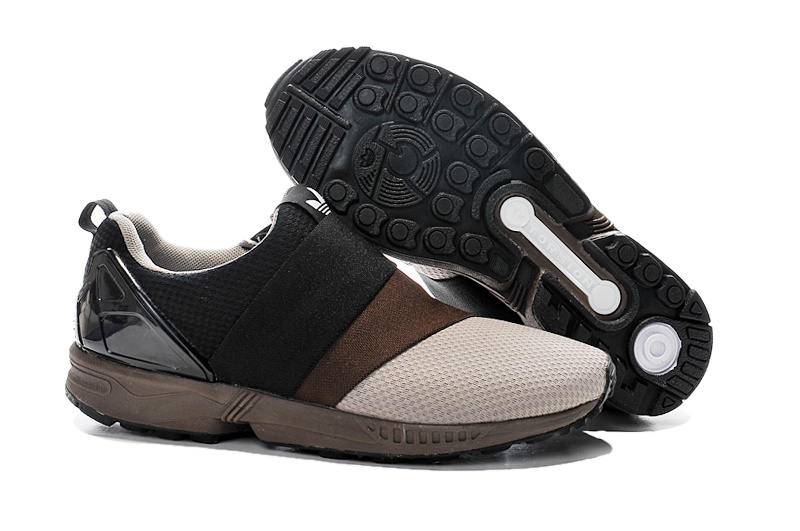 Men's adidas Originals ZX Flux Slip-On Shoes Coffee/Core Black/Beige