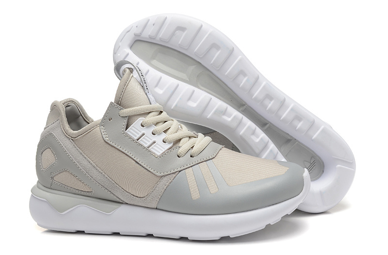 Men's/Women's Adidas Originals Tubular Running Shoes Grey/White B41275