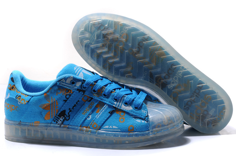 Men's/Women's Adidas Originals Superstar CLR Shoes Blue 027784