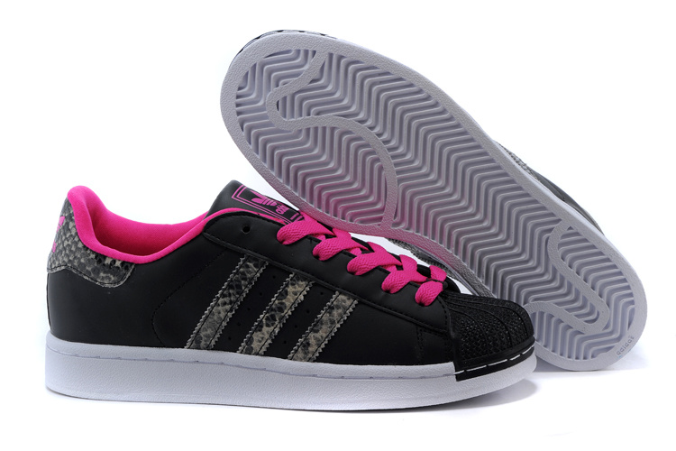 Men's/Women's Adidas Originals Superstar 2.0 "Snake" Casual Shoes Black/Pink M20901