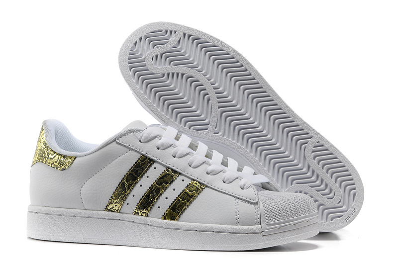 Men's/Women's Adidas Originals Superstar 2 Bling Casual Shoes White/metallic Gold G62845