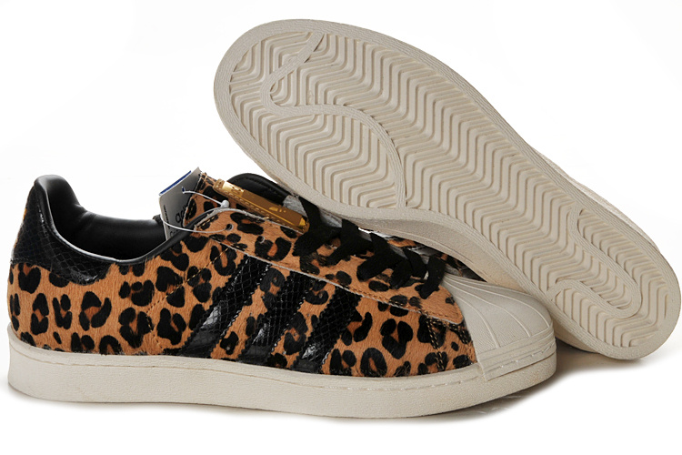 Men's/Women's Adidas Originals Superstar 2 Print Casual Shoes Leopard Brown G62131