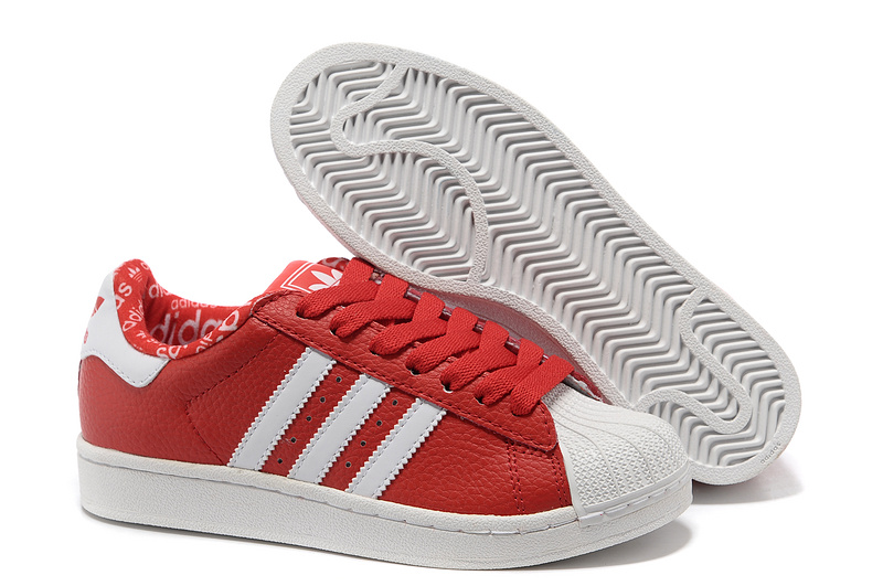 Women's Adidas Originals Superstar 2 Casual Shoes Red/White 663654