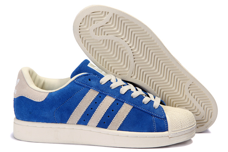 Women's Adidas Originals Superstar 2 Casual Shoes Blue/Beige 096974