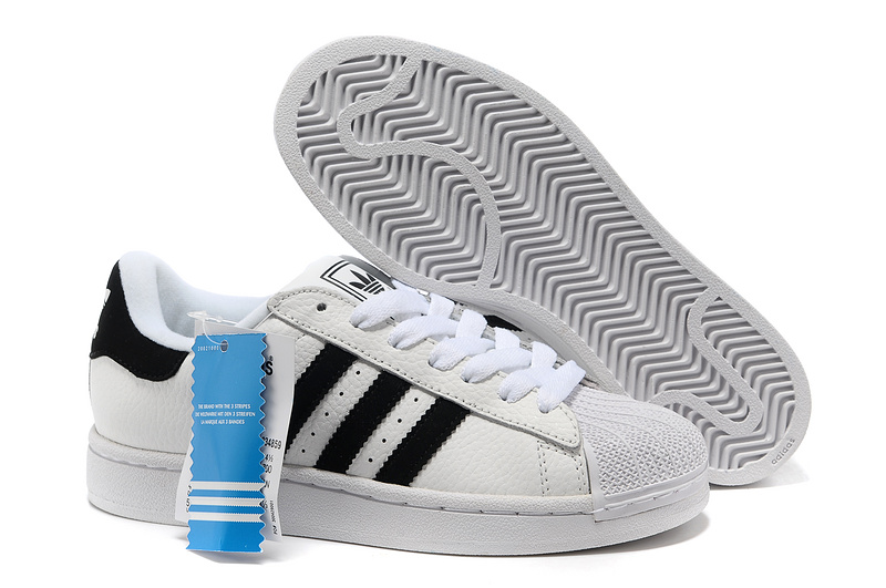 Men's/Women's Adidas Originals Superstar 2 Casual Shoes White/Black 034859