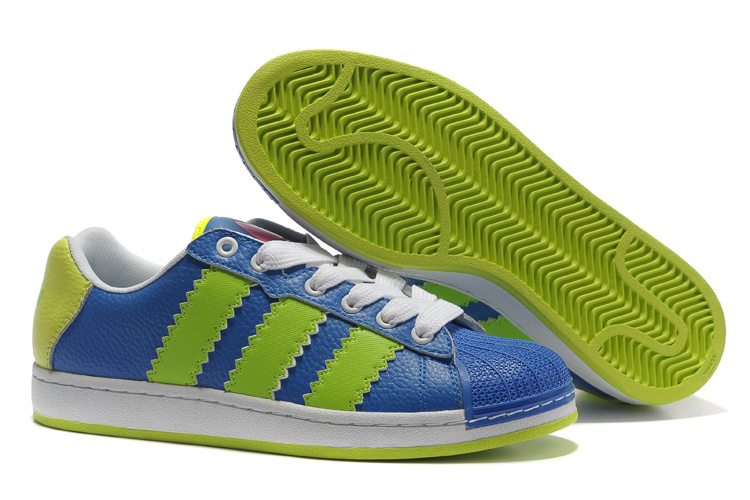 Men's/Women's Adidas Originals Ultra Stars Casual Shoes Blue/Lime G61589
