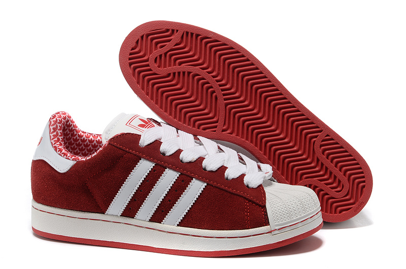Men's/Women's Adidas Originals Superstar 2 Casual Shoes Red/White G02010