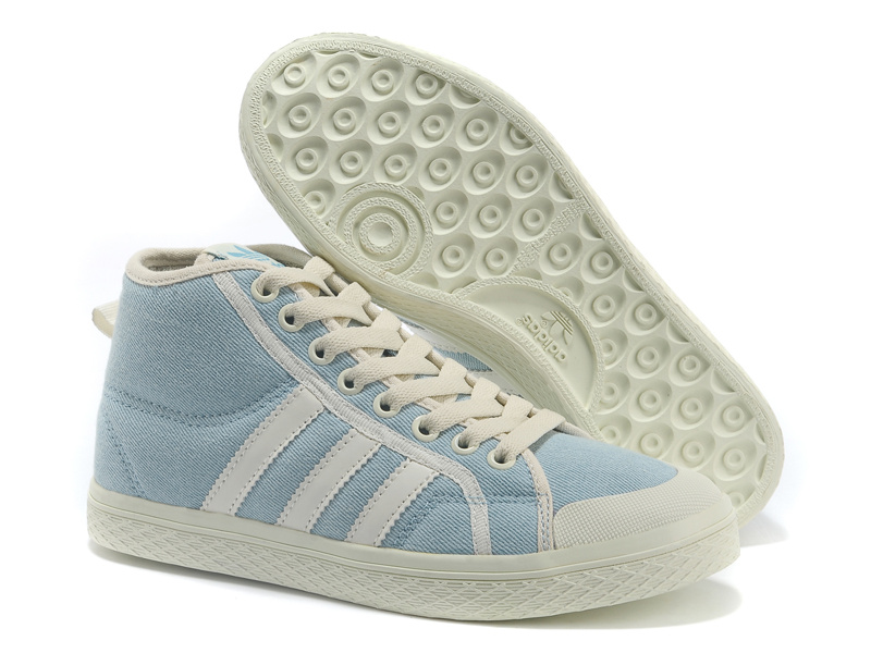 Women's Adidas Originals Honey Stripes Mid W Casual Shoes Blue V13513