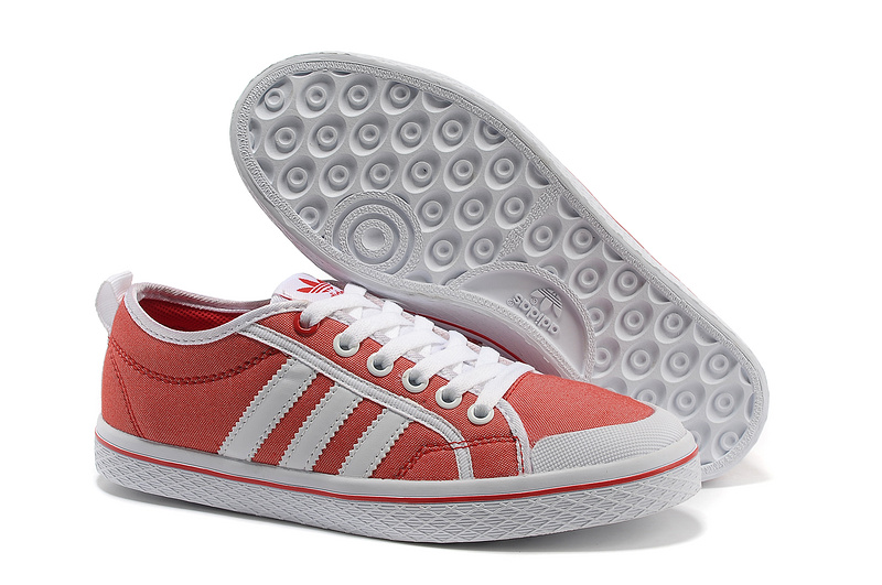Women's Adidas Originals Honey Stripes Low Casual Shoes Red/White Q23321
