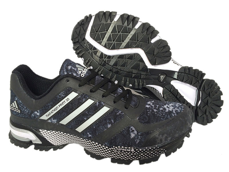 Men's Adidas Marathon Print 3D Running Shoes Core Black/Running White
