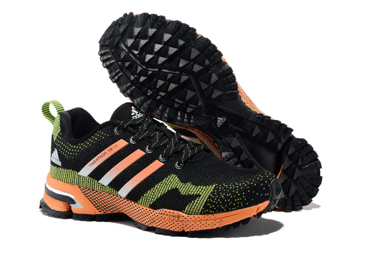 Men's Adidas Marathon TR 13 Running Shoes Core Black/Green/Orange V21837