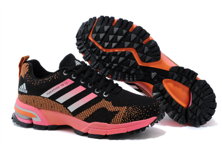 Women's Adidas Marathon TR 13 Running Shoes Black/Orange/Fuchsia V21849