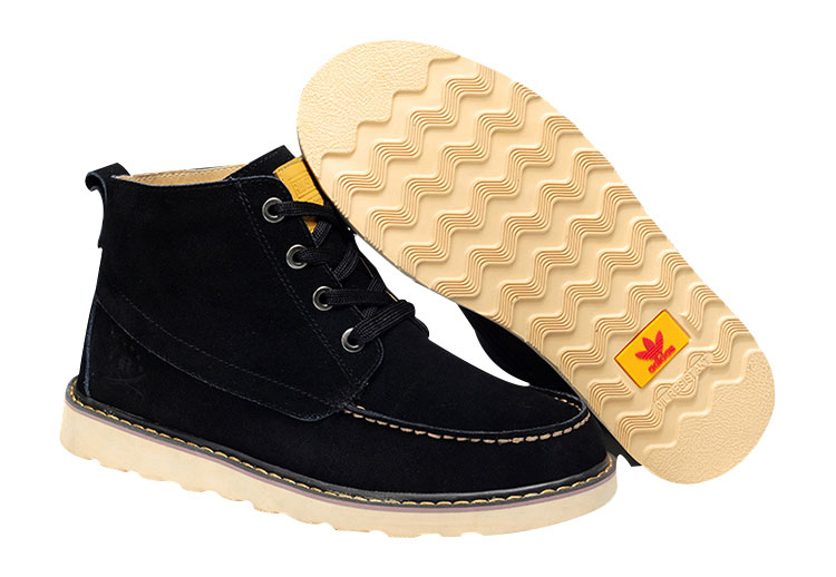 Men's Adidas Outdoor High Suede Shoes Black/Beige G50901