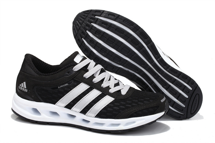 Men's/Women's Adidas Climacool Solution Running Shoes Black/Running White/Metallic Sliver