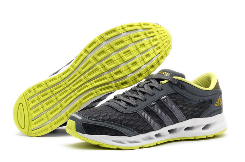 Men's Adidas Climacool Solution Running Shoes Metallic Grey/Yellow