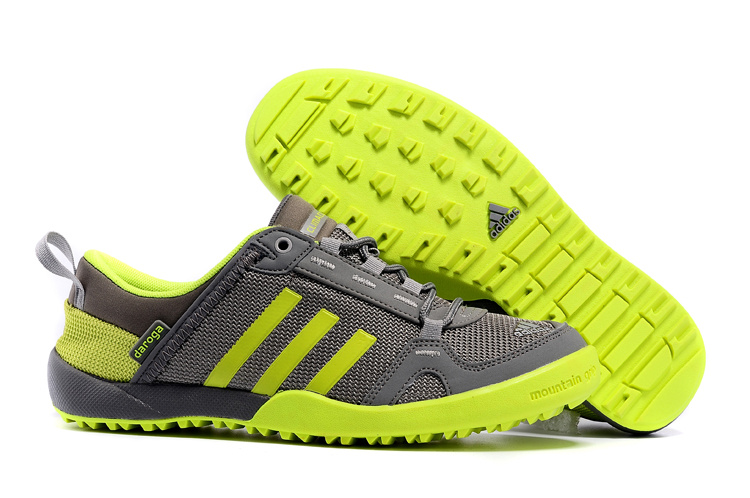 Men's Adidas Outdoor Daroga Two 11 CC Shoes Dark Grey/Fluorescent Green D98806