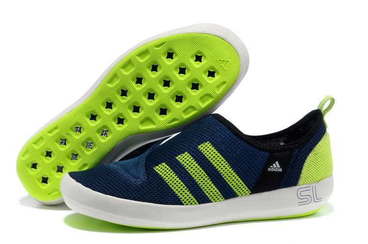 Men's/Women's Adidas Outdoor Climacool Boat SL Unisex Shoes Navy/Fluorescent Green