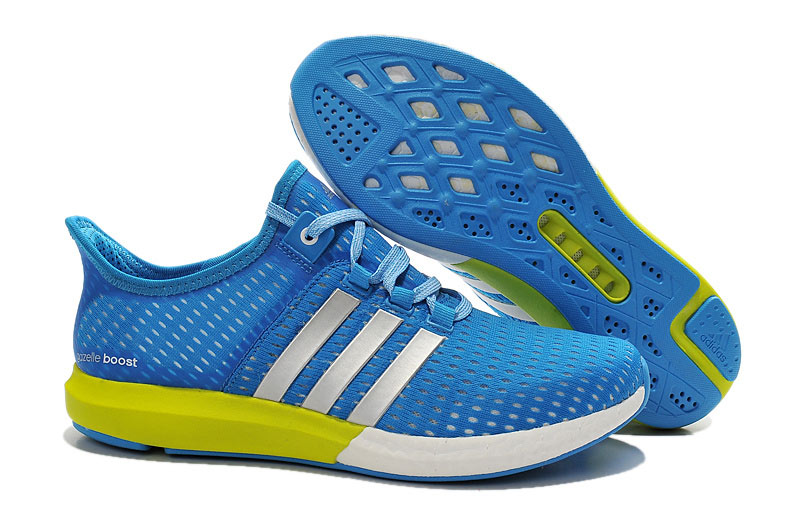 Men's Running Climachill Ride Boost Shoes Blue/White/Green S77241