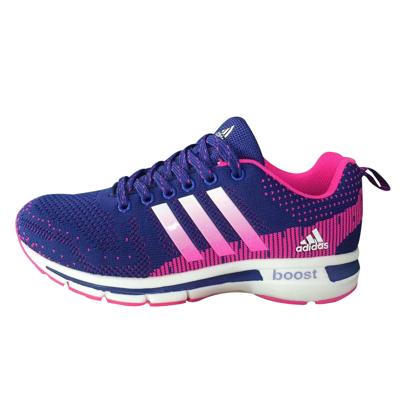 Women's Adidas Questar Flyknit Boost Running Shoes Violet/Fuchsia