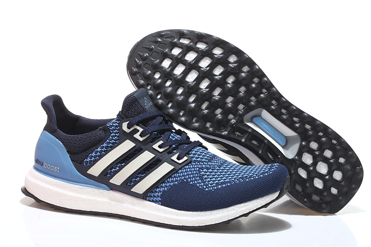 Men's/Women's Adidas Running Ultra Boost Shoes Navy/Jade/White