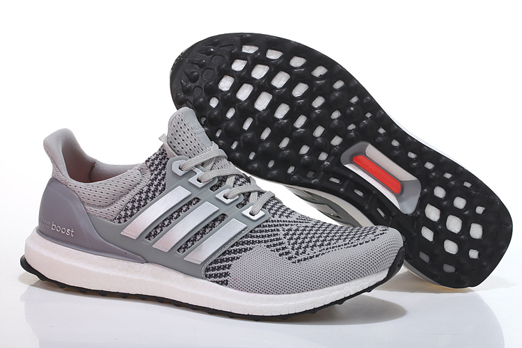 Men's/Women's Adidas Running Ultra Boost Shoes Grey/Sliver