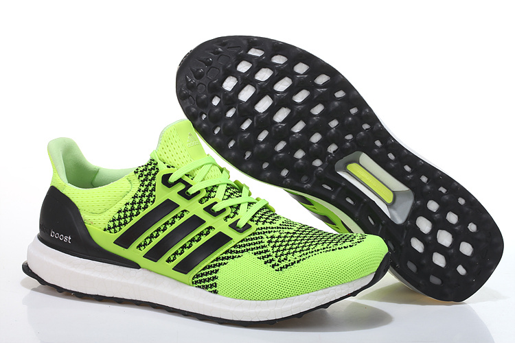 Men's/Women's Adidas Running Ultra Boost Shoes Fluorescent Green/Black