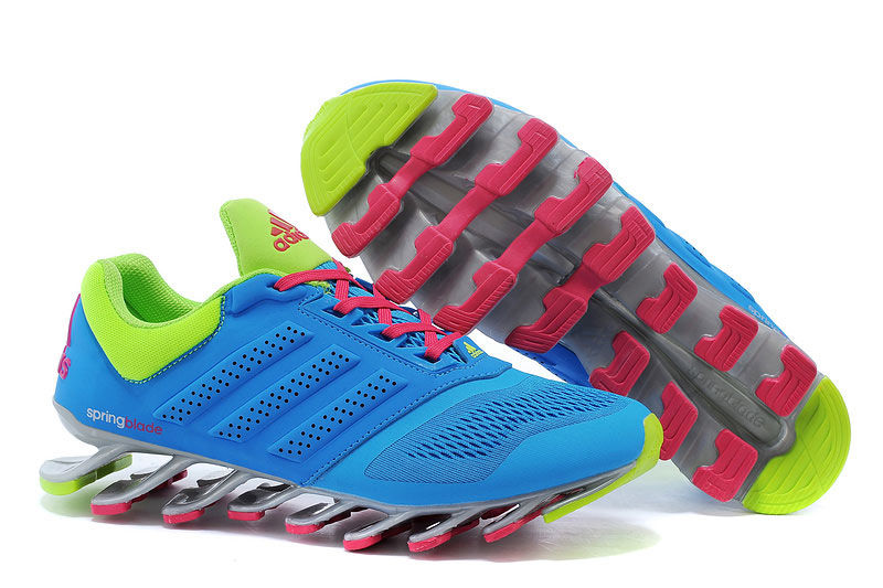 Men's Adidas Springblade Drive 2-0 Running Shoes Sky Blue/Fluorescent Green