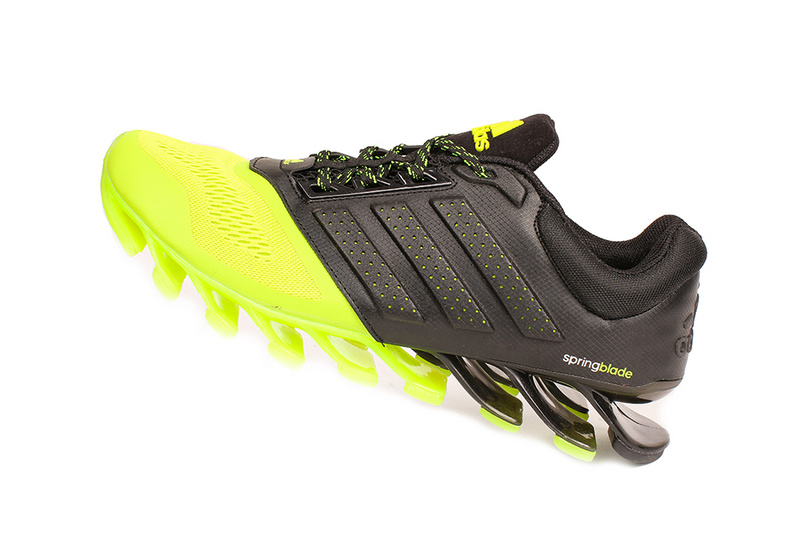 Men's Adidas Springblade 4 Running Shoes Black/Fluorescent Green