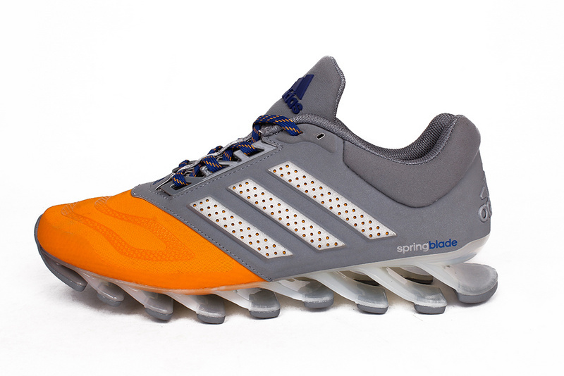 Men's Adidas Springblade 5 Running Shoes Gray/Orange