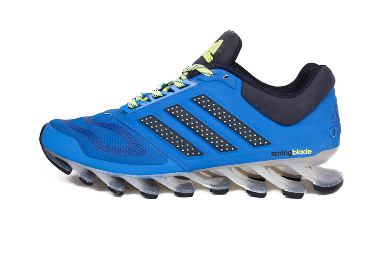 Men's Adidas Springblade 5 Running Shoes Blue/Yellow