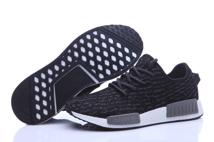 Men's Adidas NMD Runner X Yeezy Boost 350 Shoes Black/Grey
